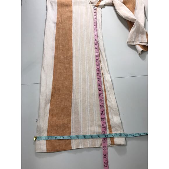 Ettitwa Anthropologie Linen Wide Leg Stripe Pants Women's 0 Airy Everyday Beachy - Picture 9 of 9